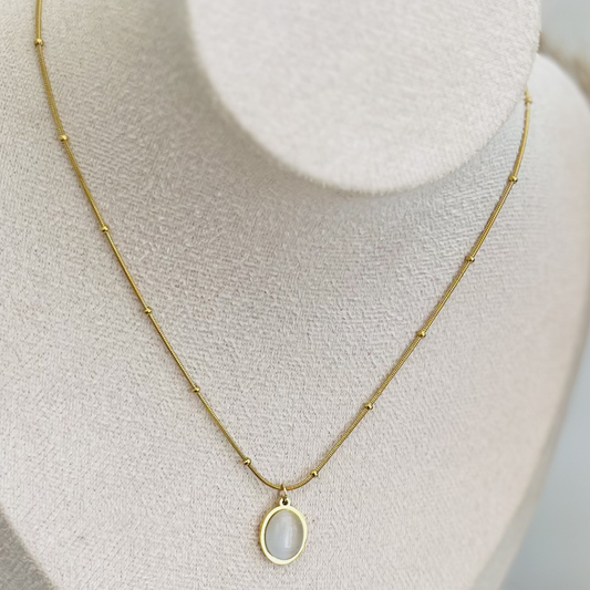 Anti Tarnish Dainty Beaded Chain Necklace