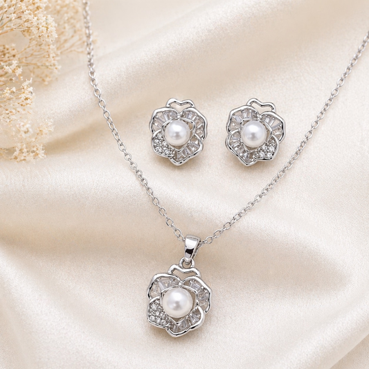 Flora Silver Combo Set