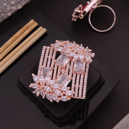 Ad Rose Gold Statment Ring