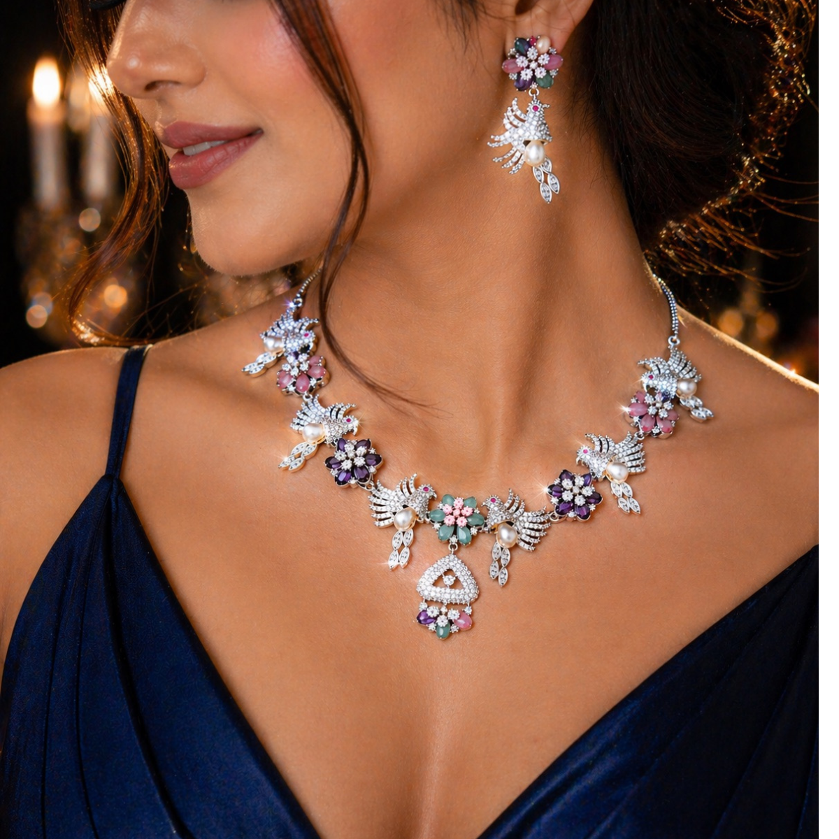 Mozonight Stone Ad Necklace