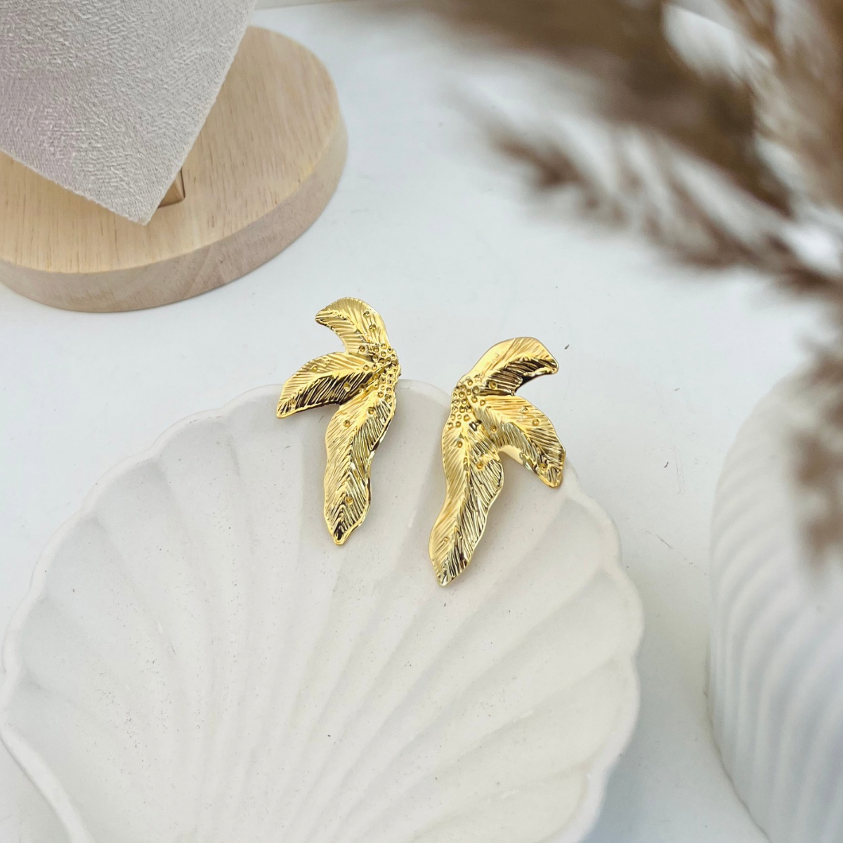 Tropical Palm Earings