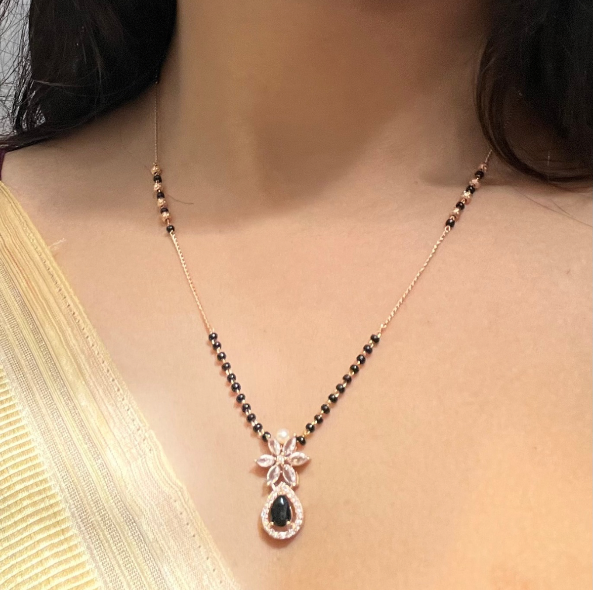 Ishara Black Modern Mangalsutra