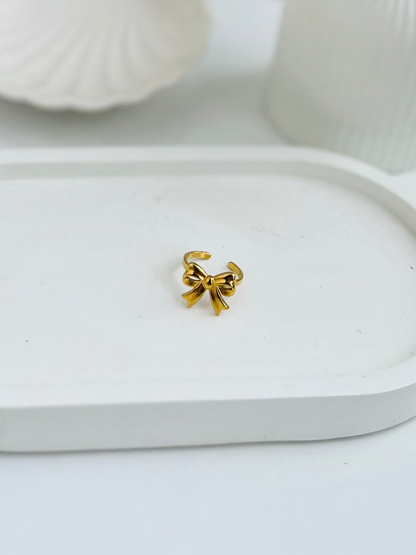 Anti Tarnish Elegant Bow Ring
