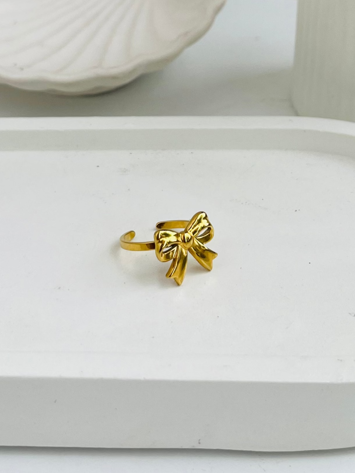 Anti Tarnish Elegant Bow Ring