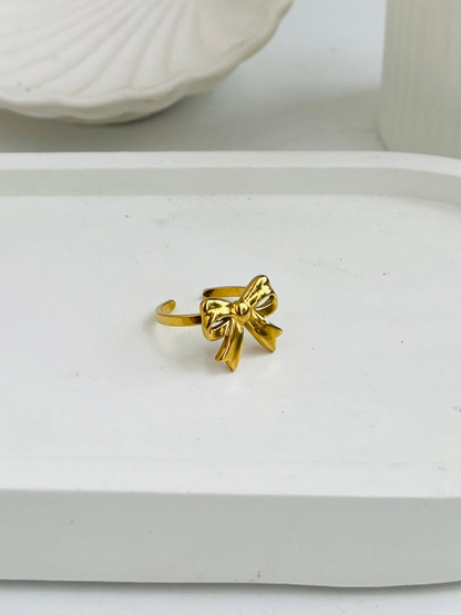 Anti Tarnish Elegant Bow Ring