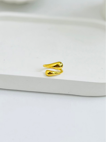 Anti Tarnish Bold Gold Wrap Ring