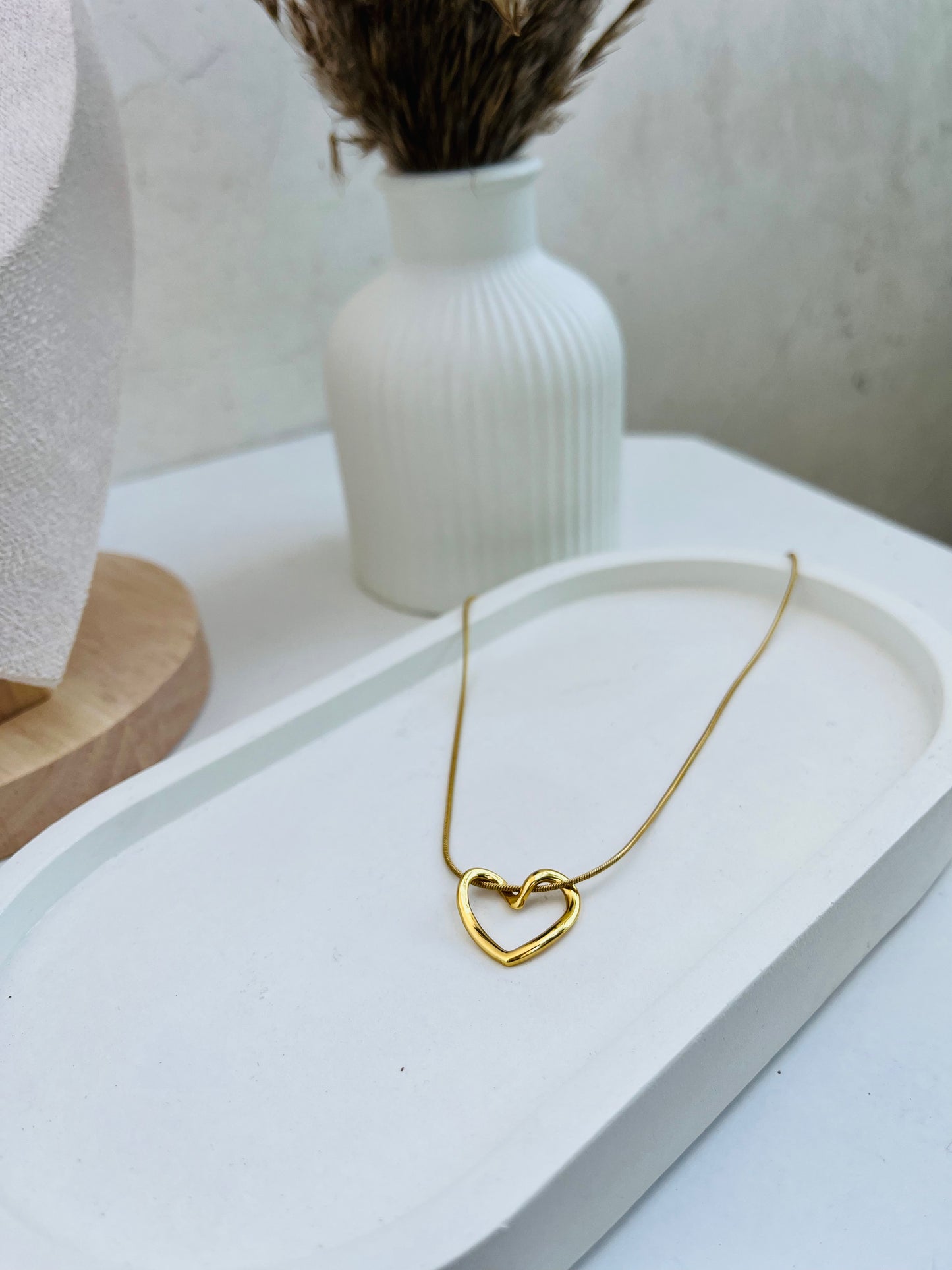 Anti Tarnish Heart Necklace