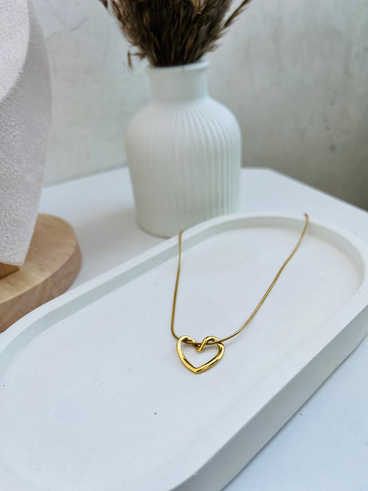 Anti Tarnish Heart Necklace
