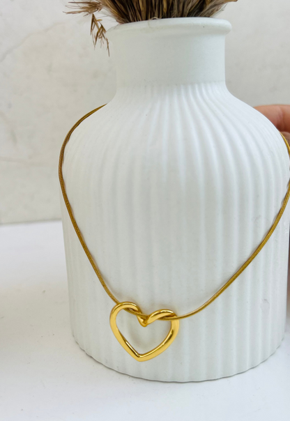 Anti Tarnish Heart Necklace