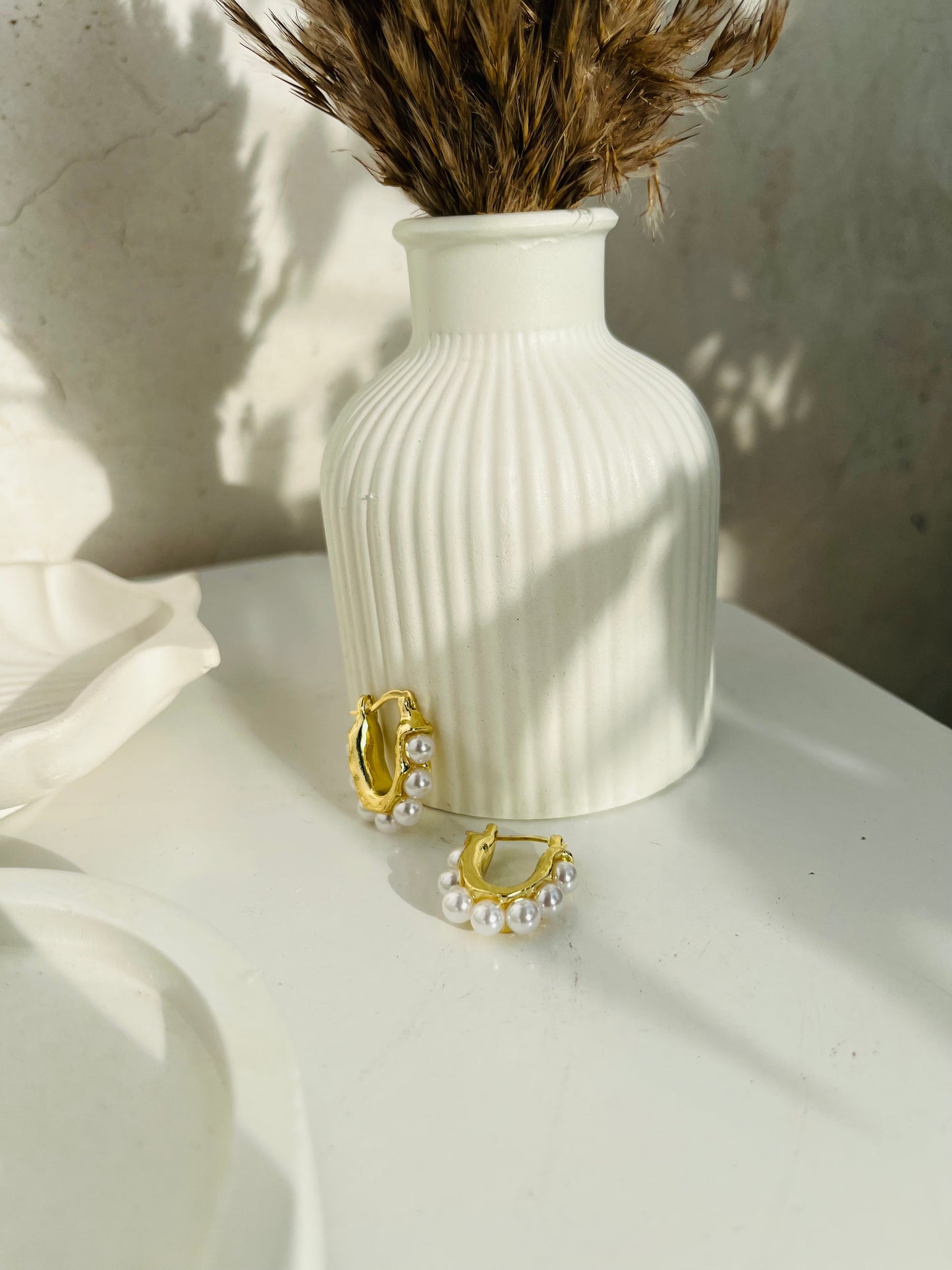 Anti Tarnish Elegant Pearl Drop Earrings