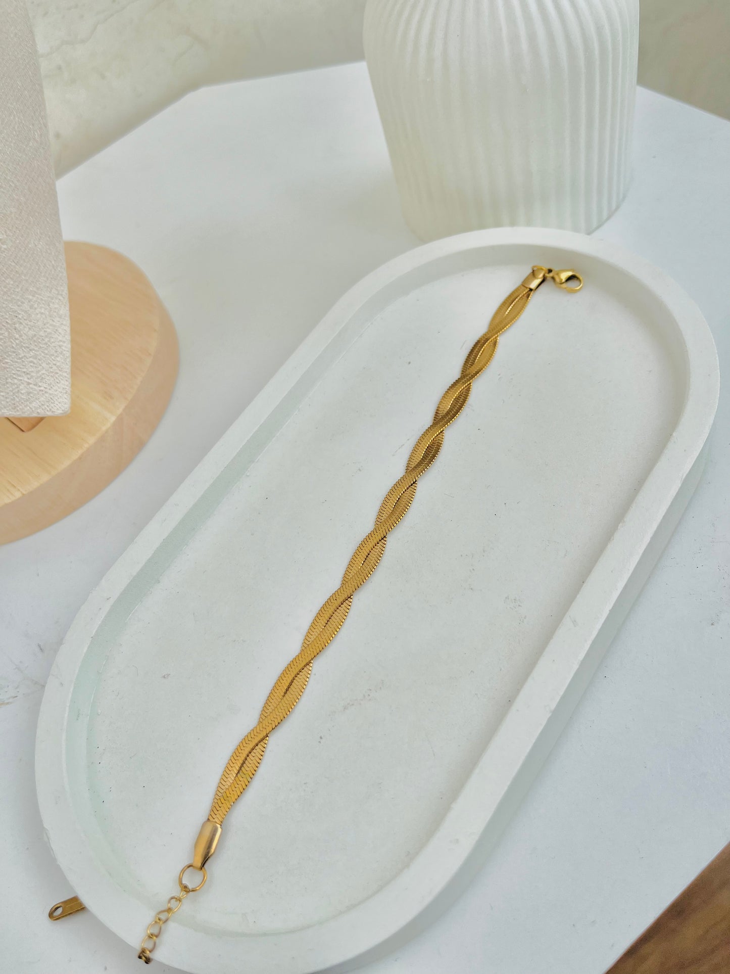 Anti Tarnish Gold Plated Snake Chain Bracelet