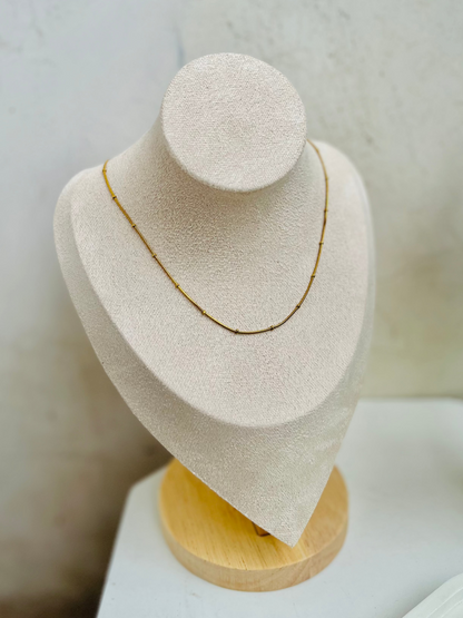 Anti Tarnish Minimalist Beaded Chain