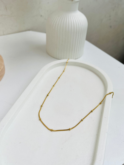 Anti Tarnish Minimalist Beaded Chain