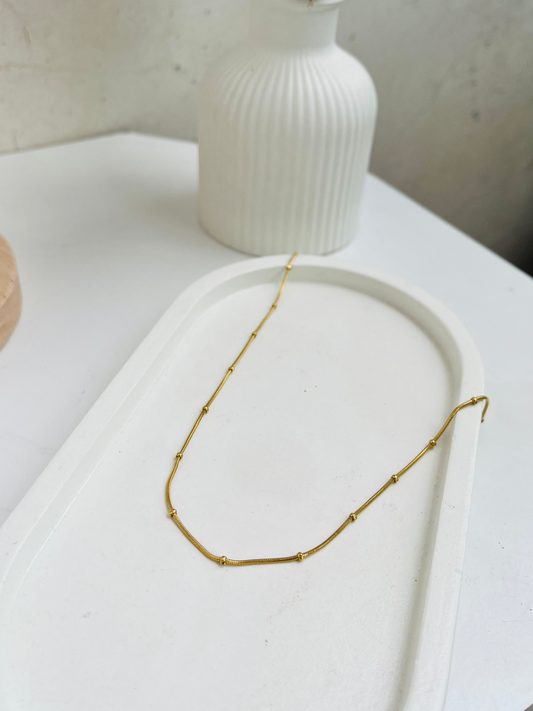 Anti Tarnish Minimalist Beaded Chain