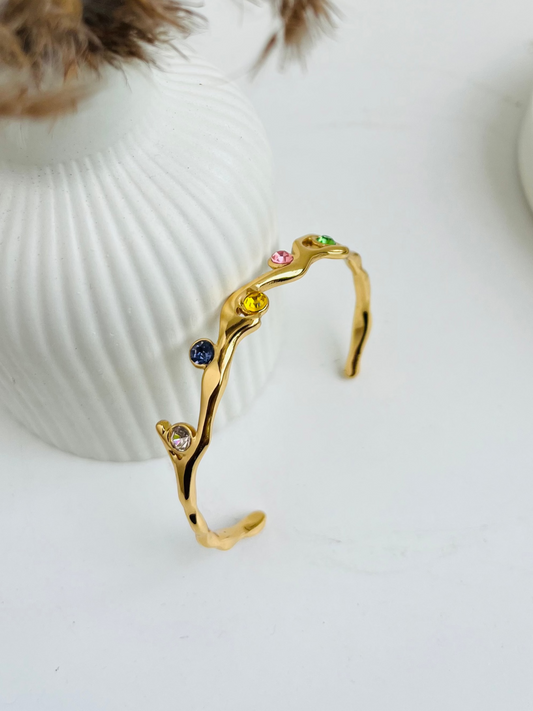 Anti Tarnish Multi-Color Stone Bracelet