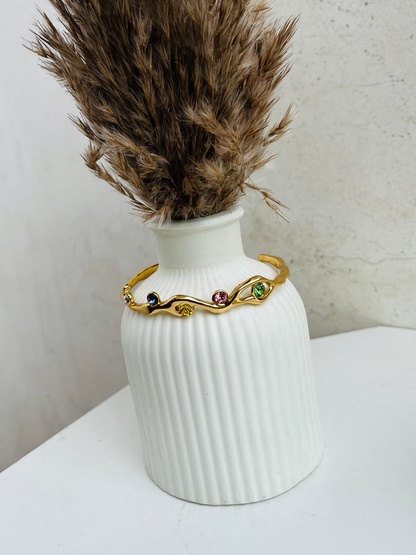 Anti Tarnish Multi-Color Stone Bracelet