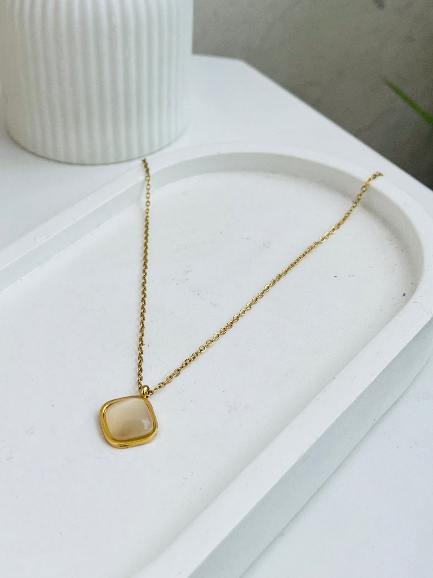 Anti Tarnish Sunkissed Shell Pendant