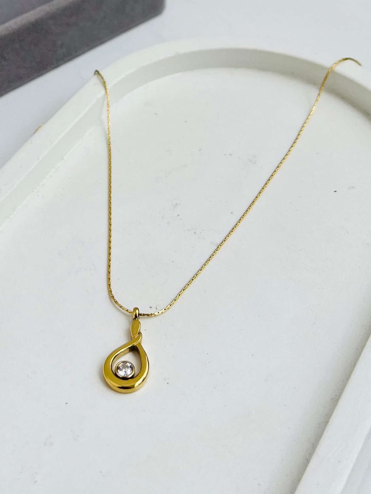 Anti Tarnish Teardrop Necklace
