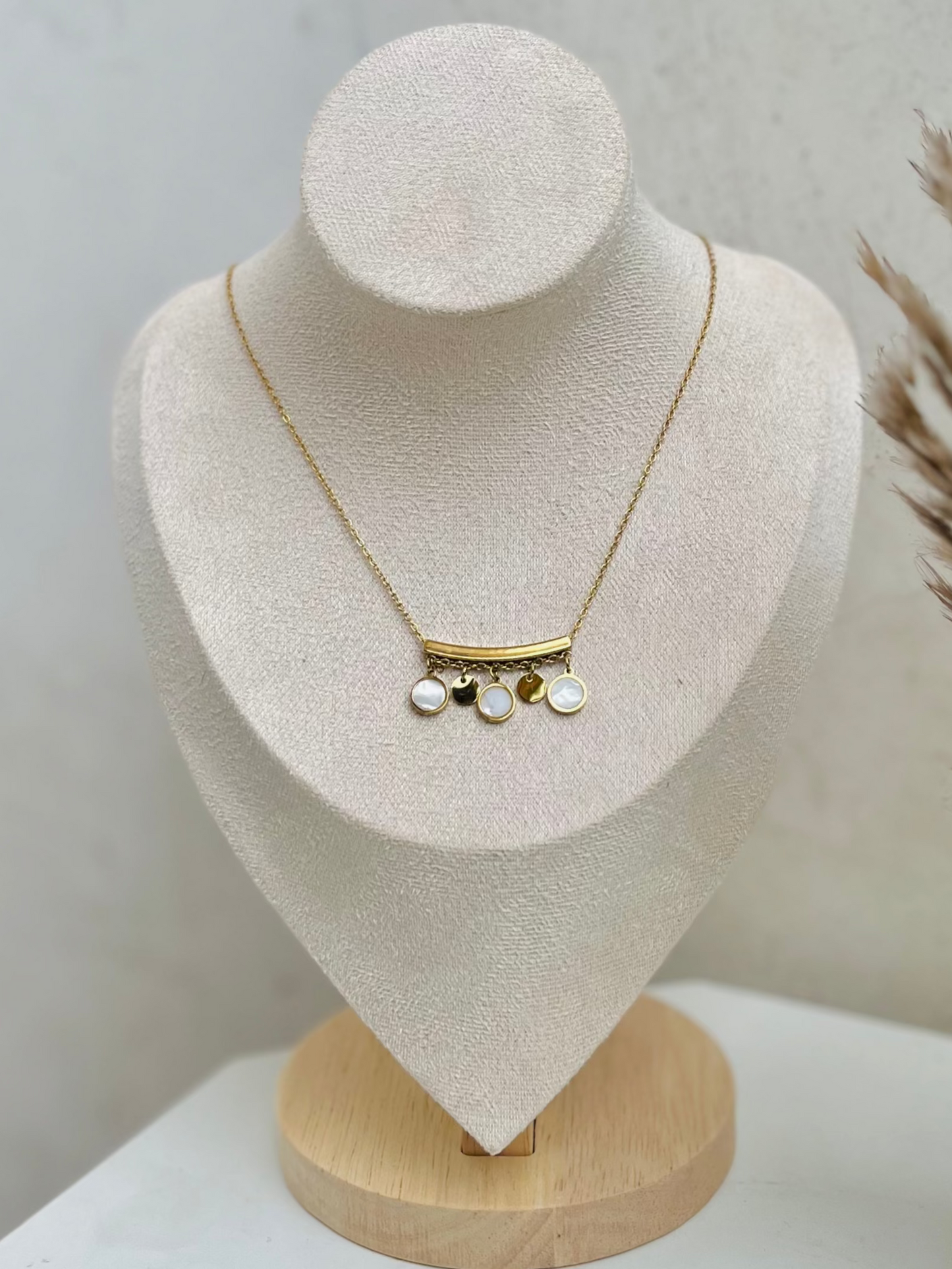 Anti Tarnish Gold Bar Necklace